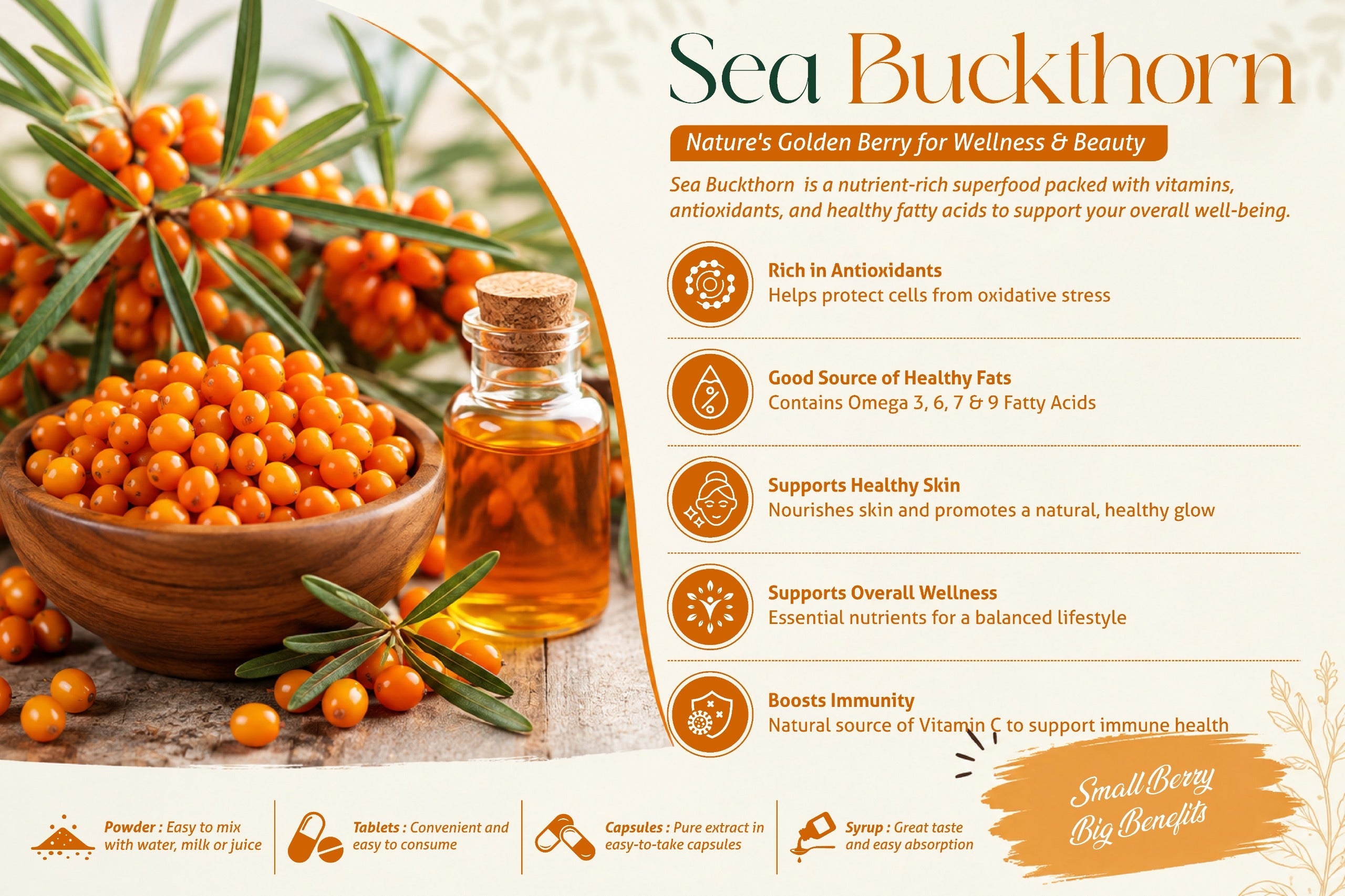 Sea Buckthorn Benefits: Nutrition, Skin Health & Wellness