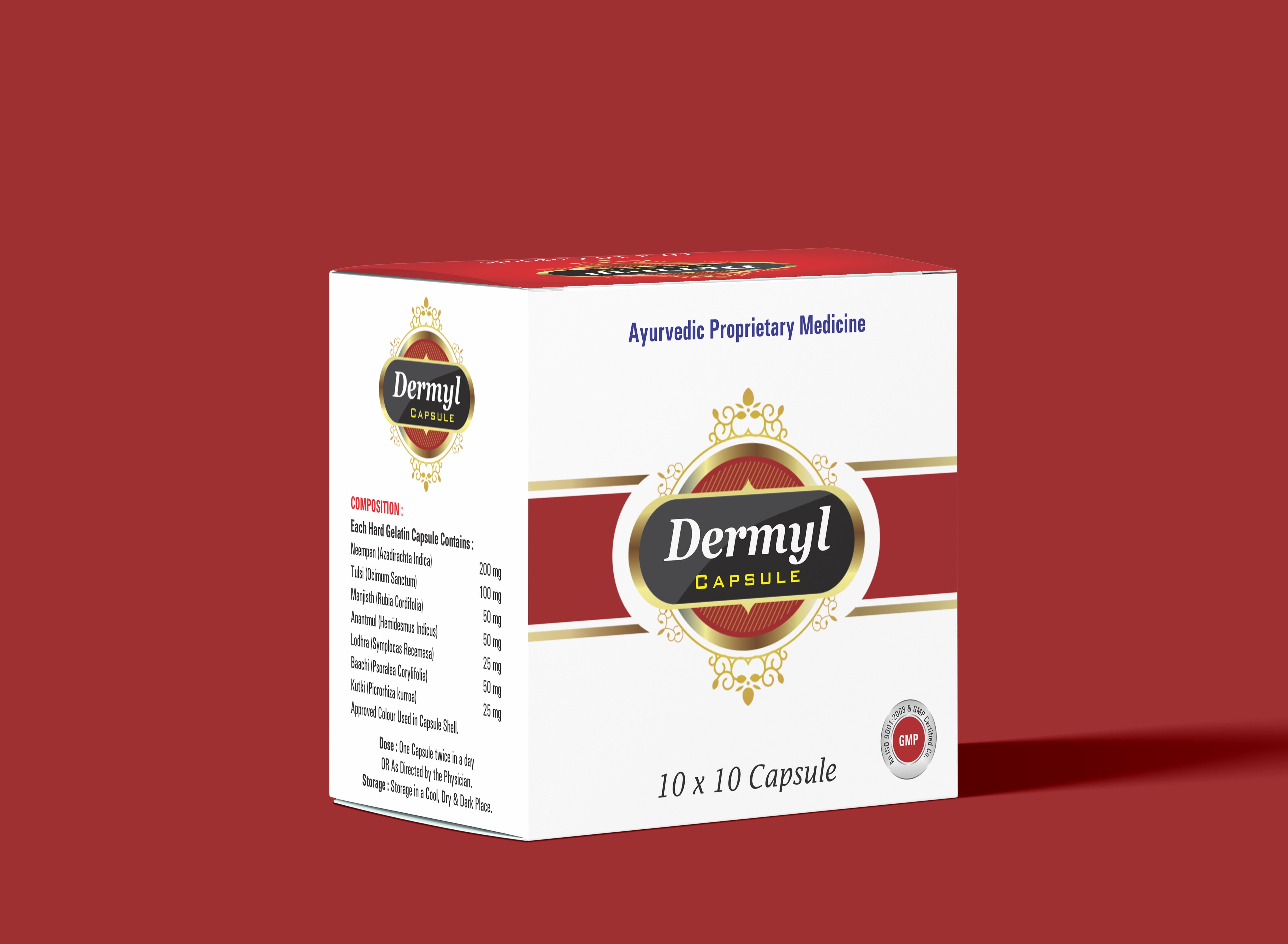 Dermyl Capsule (Herbal Blood Purifier) - 10X10 Capsules